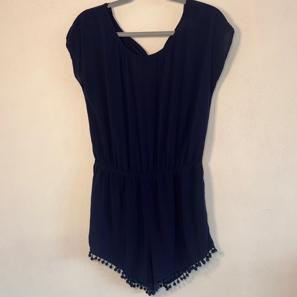 Mini Chica Navy Blue Romper